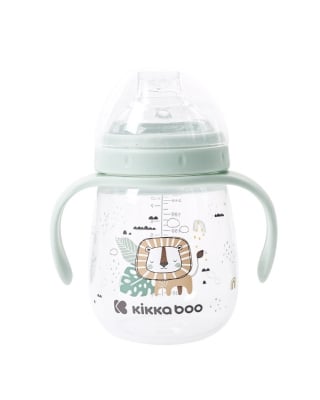 Неразливаща се чаша със силиконов накрайник Kikkaboo - Savanna, 240 ml, Mint