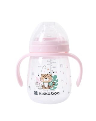 Неразливаща се чаша със силиконов накрайник Kikkaboo - Savanna, 240 ml, Pink