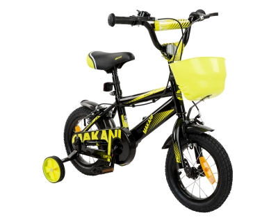 Детски велосипед 12" Kikkaboo - Makani, Diablo, Black & Yellow