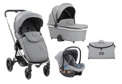 Комбинирана детска количка 3 в 1 KikkaBoo - Vicenza Premium, Grey