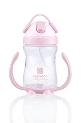 Неразливаща чаша със сламка Kikkaboo - 300 ml, Розова