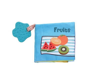 Текстилна книжка с чесалка Kikkaboo - Fruits