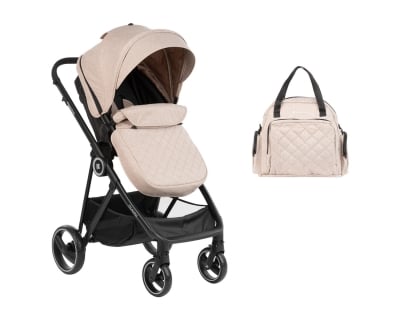 Бебешка количка с трансформираща се седалка 2 в 1 KikkaBoo - Gianni, Beige 2023