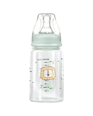 Бебешко стъклено шише Kikkaboo - Savanna, 120 ml, Mint