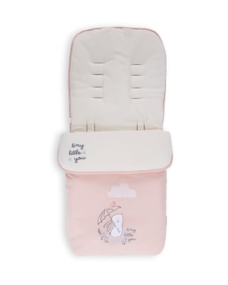 Чувалче за бебешка количка KikkaBoo Polar - Rabbit, розово
