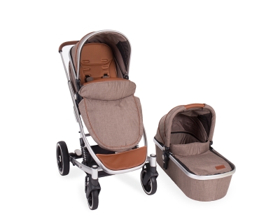 Комбинирана детска количка 2 в 1 Kikkaboo - Divaina, Dark Beige Melange