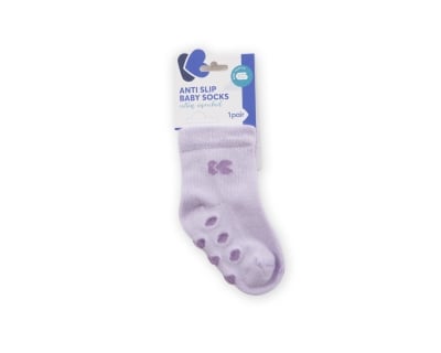 Бебешки чорапи против подхлъзване Kikkaboo - 6-12 m, Purple