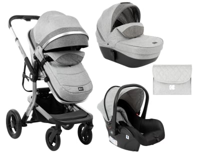 Комбинирана количка 3 в 1 с кош Kikka Boo - Irene, Grey