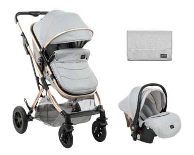 Комбинирана детска количка KikkaBoo - Kaia, 3 в 1, Light Grey