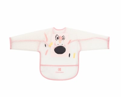 Непромокаем лигавник с ръкави и джоб Kikkaboo - Arty, Pink