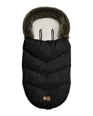 Чувалче за количка Kikkaboo - Luxury, Fur Confetti, Black