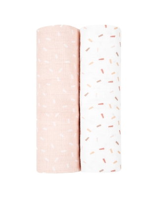Муселинови пелени Kikkaboo - 80 х 80 cm, 2 броя, Confetti Pink