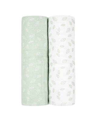 Муселинови пелени Kikkaboo - 80 х 80 cm, 2 броя, Leaves Mint