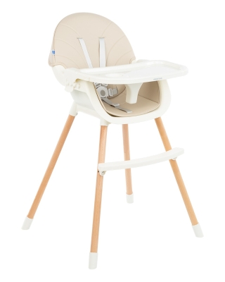 Стол за хранене 2в1 KikkaBoo - Nutri Wood, Beige