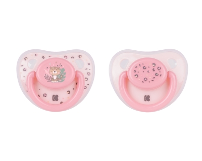 Силиконови залъгалки Kikkaboo - Savanna, Pink 0-6 m, 2 броя