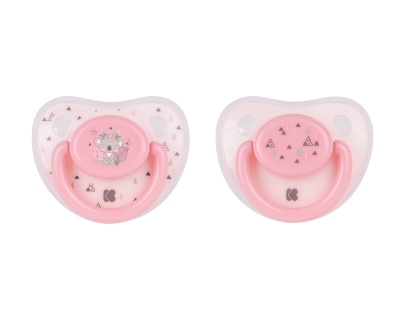 Силиконови залъгалки Kikkaboo - Savanna, Pink 6-18 m, 2 броя