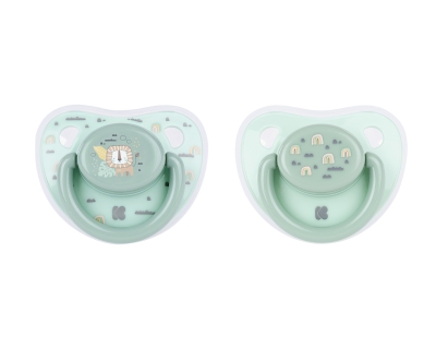 Силиконови залъгалки Kikkaboo - Savanna, Mint 0-6 m, 2 броя