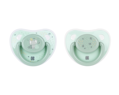 Силиконови залъгалки Kikkaboo - Savanna, Mint 6-18 m, 2 броя