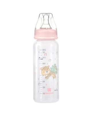 Бебешко шише Kikkaboo - Savanna, РР, 240 ml, Pink