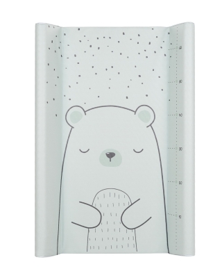 Подложка за повиване с твърда основа Kikkaboo - Bear with me, Mint, 80 х 50 сm 