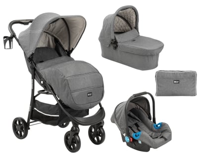 Комбинирана количка 3 в 1 KikkaBoo - Selina, Dark Grey