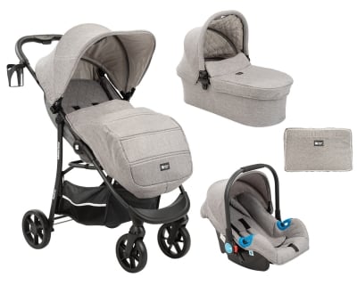 Комбинирана количка 3 в 1 KikkaBoo - Selina, Light Grey
