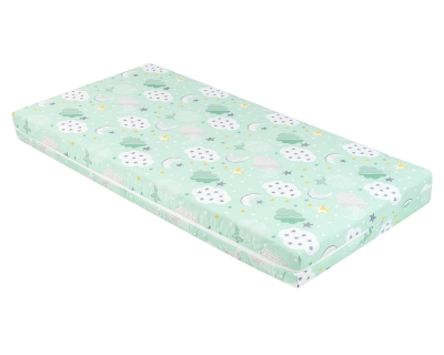 Бебешки матрак Kikkaboo - Siesta, 60 х 120 х 10 cm, Clouds Mint