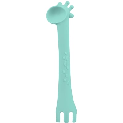 Силиконова лъжичка Kikkaboo - Giraffe, Mint