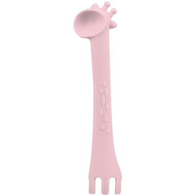 Силиконова лъжичка Kikkaboo - Giraffe, Pink