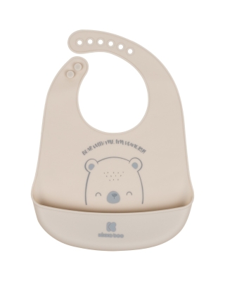 Силиконов лигавник Kikkaboo - Bear with me, Grey