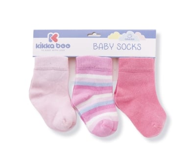 Бебешки чорапи Kikkaboo - Stripes, 2-3 г, Pink