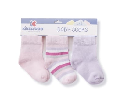 Бебешки чорапи Kikkaboo - Stripes, 2-3 г, Purple