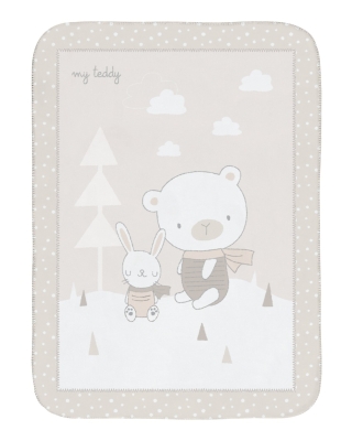 Меко бебешко одеяло Kikkaboo - My Teddy, 110 х 140 сm