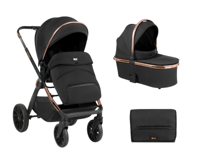 Комбинирана бебешка количка 2 в 1 Kikkaboo - Tiffany, Black