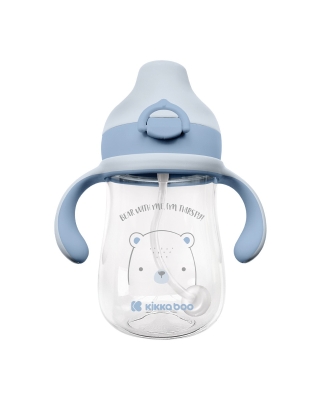 Тританова чаша с мек накрайник Kikkaboo - Bear with me, 300 ml, Blue