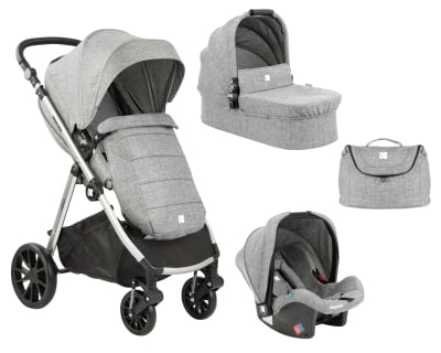  Комбинирана количка 3 в 1 KikkaBoo - Ugo, Dark Grey Melange