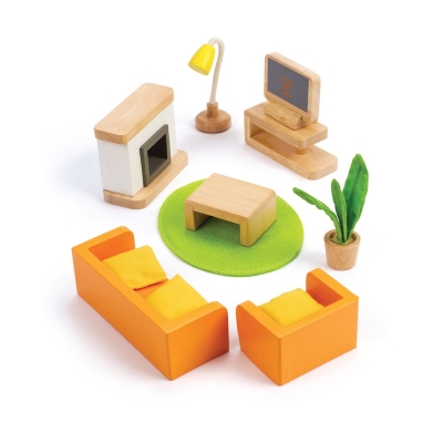 Комплект дървени мини мебели Hape - Всекидневна