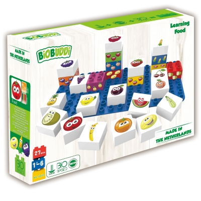 Конструктор BuoBuddi - Кубчета с плодове, 27 части