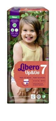Бебешки пелени гащи Libero - Up&Go 7, 30 броя