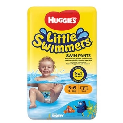 Бебешки пелени гащички за плуване Huggies - Little Swimmers 5-6, 11 броя