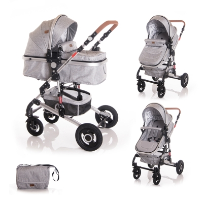 Детска комбинирана количка Lorelli - Alba, Light Grey
