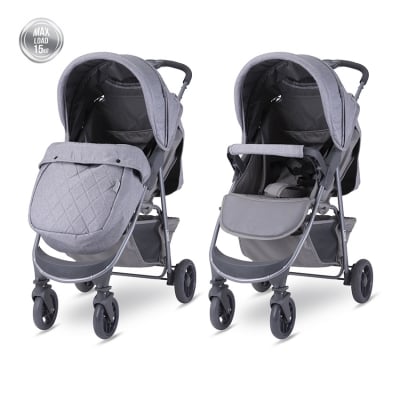 Детска количка с покривало Lorelli - Olivia Basic, Cool Gray
