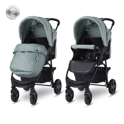 Детска количка с покривало Lorelli - Olivia Basic, Green Bay