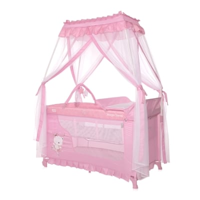 Бебешка кошара Lorelli - Magic Sleep, Ballerina bear, Mellow rose