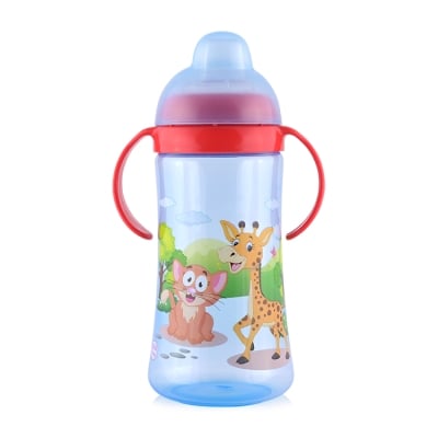 Спортна бутилка с дръжки и мек накрайник Lorelli - 330 ml, Синя