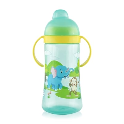 Спортна бутилка с дръжки и мек накрайник Lorelli - 330 ml, Зелена