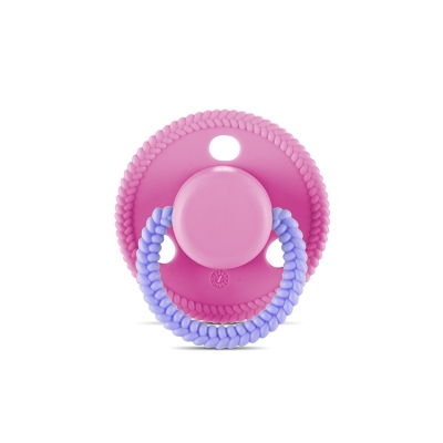 Силиконова залъгалка с капаче Lorelli - Baby Care, Circle, 0 m+, Pink