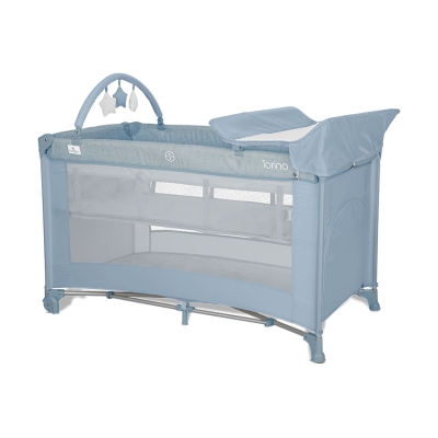 Бебешка кошара на 2 нива Lorelli - Torino Plus, Blue
