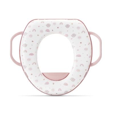 Седалка за тоалетна чиния с дръжки Lorelli - Planets, Pink
