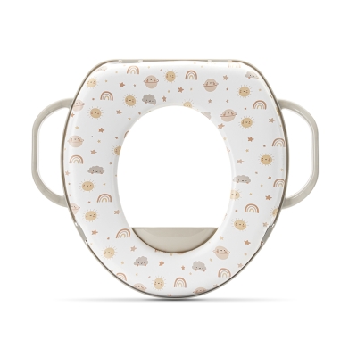 Седалка за тоалетна чиния с дръжки Lorelli - Planets, Beige